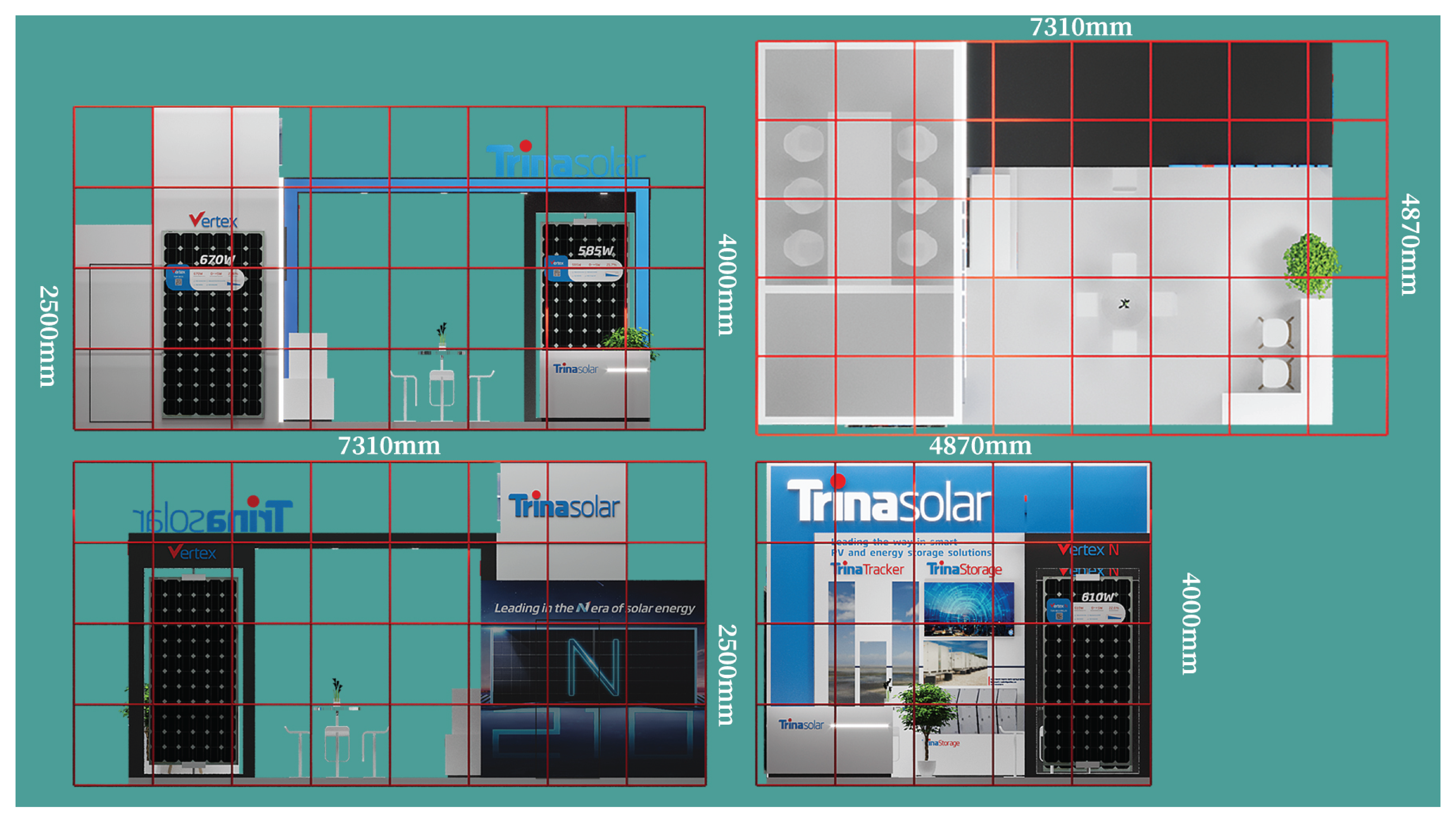 2D Architectural Elevation & Grid Layout